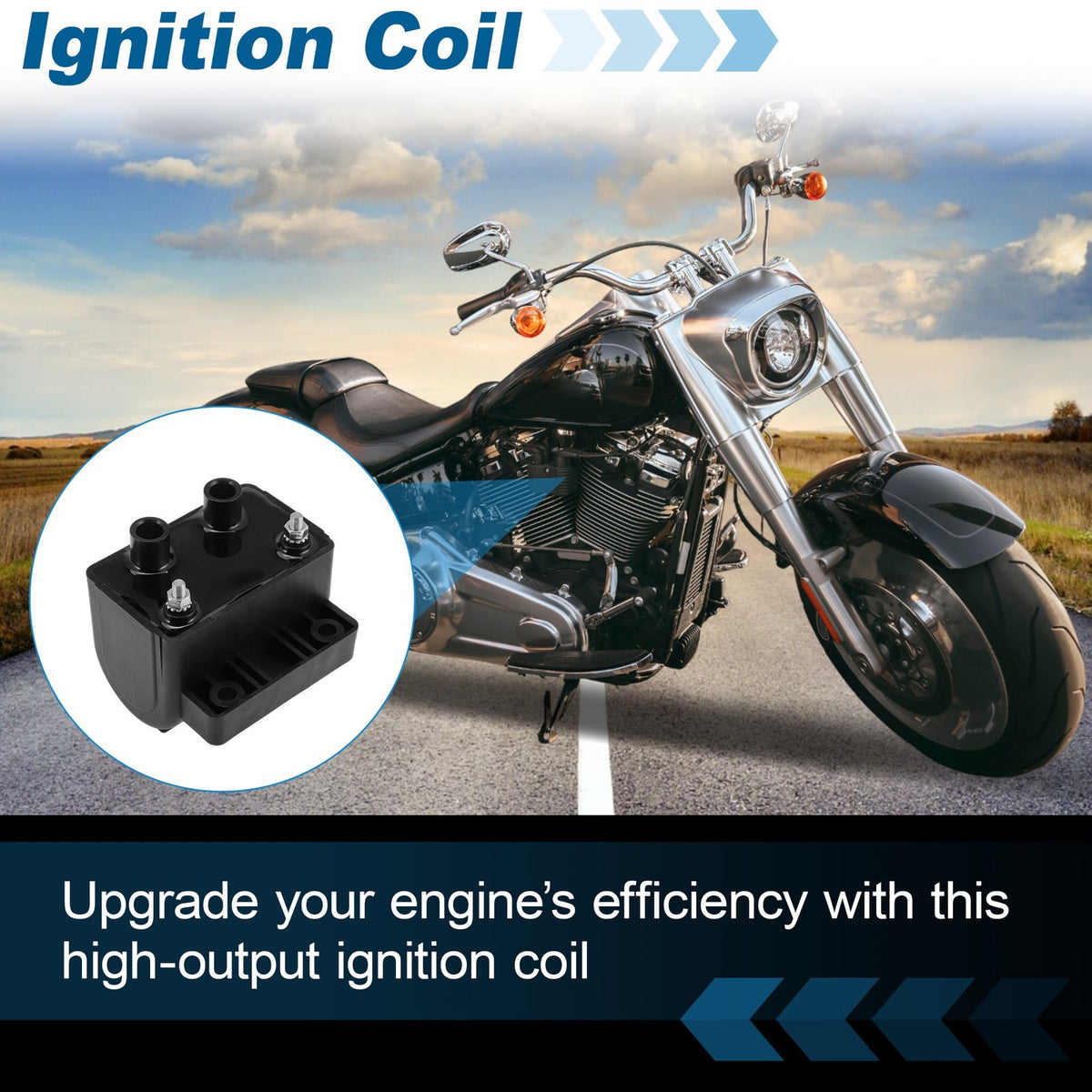 Motorcycle Ignition Coil for Harley Davidson Sportster 883 1000 1200 1984-2003