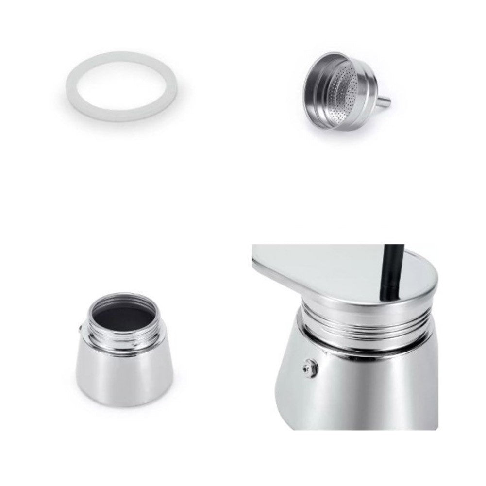 Easy and Quick to Brew Stainless Steel Coffee Maker for Espresso Lovers