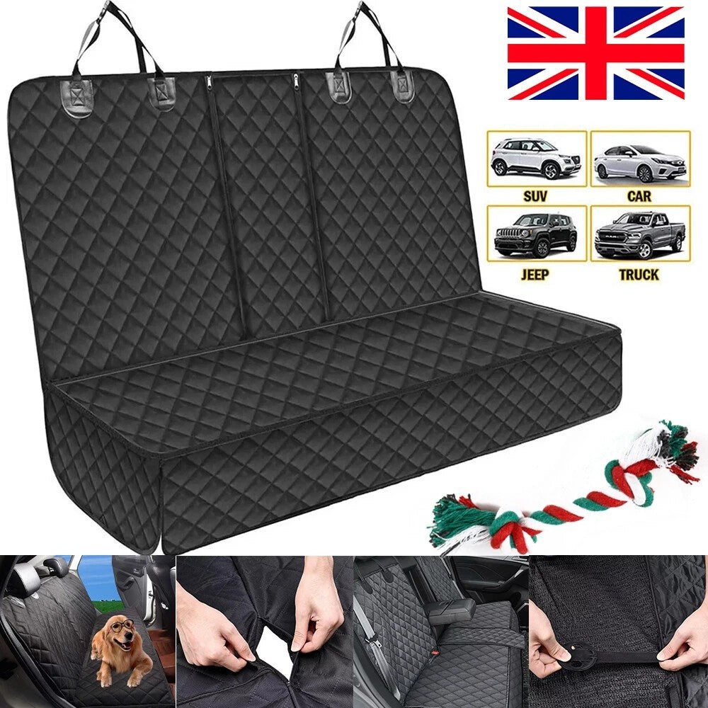 Car Rear Back Seat Cover Pet Dog Protector Mat Non-slip Waterproof Cushion UK