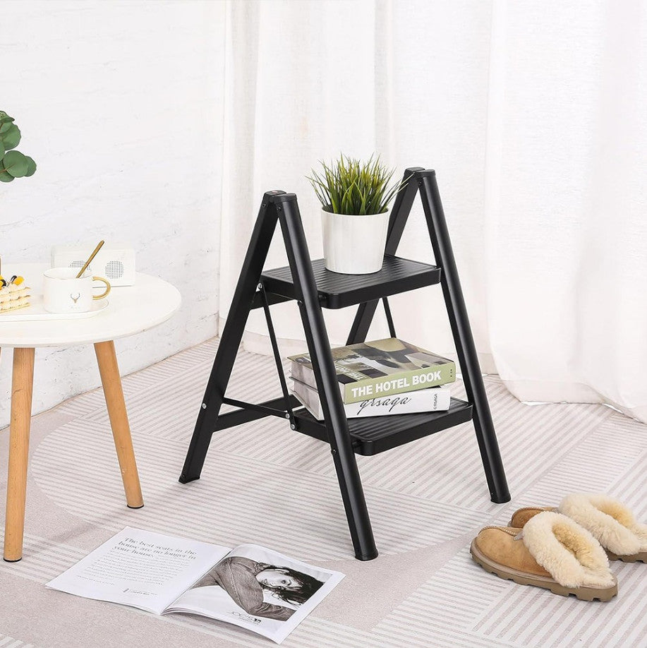 Portable Step Ladder Lightweight Folding Step Stool w/Anti Slip Tread Heavy Duty