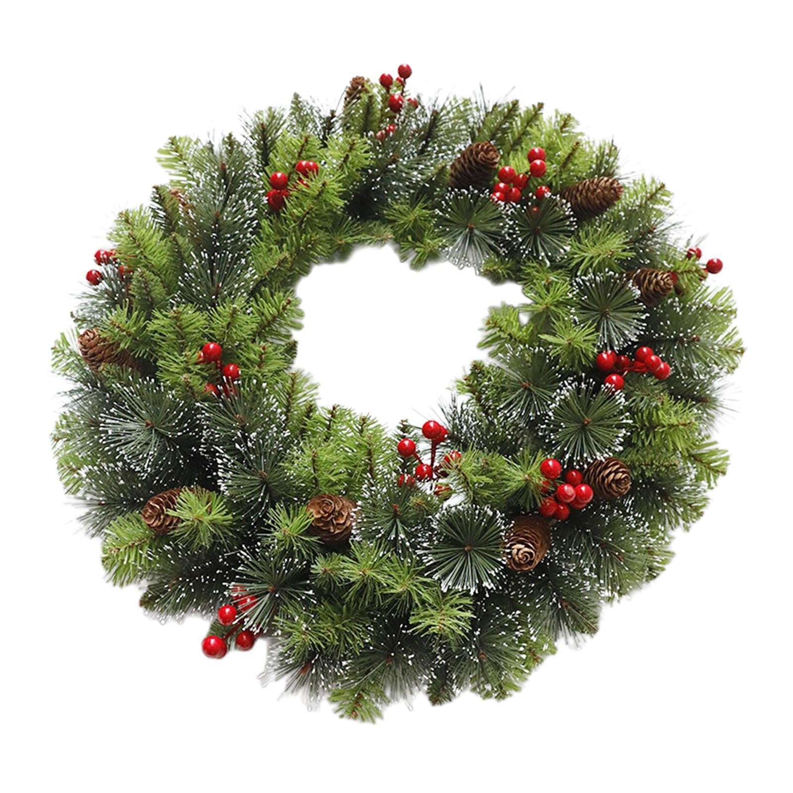 Artificial Wreath Christmas Hanging Winter Wreath for Door Window Home