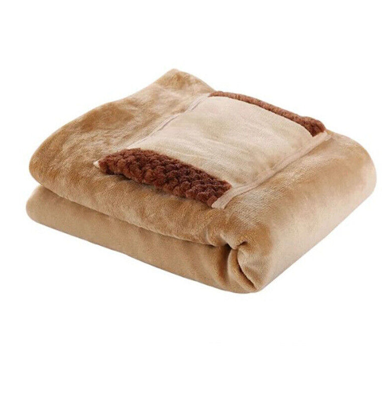 Electric Heated Throw Over Blanket Large Warm Washable Fleece Winter Warming USB