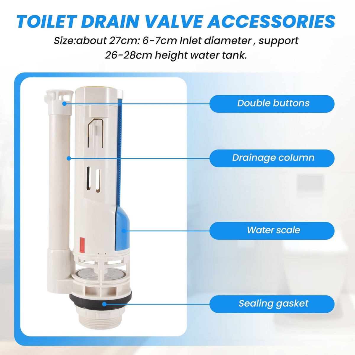 Split Toilet   Two-Button Toilet Water Outlet  Dual Flush Fill Water Tank2488
