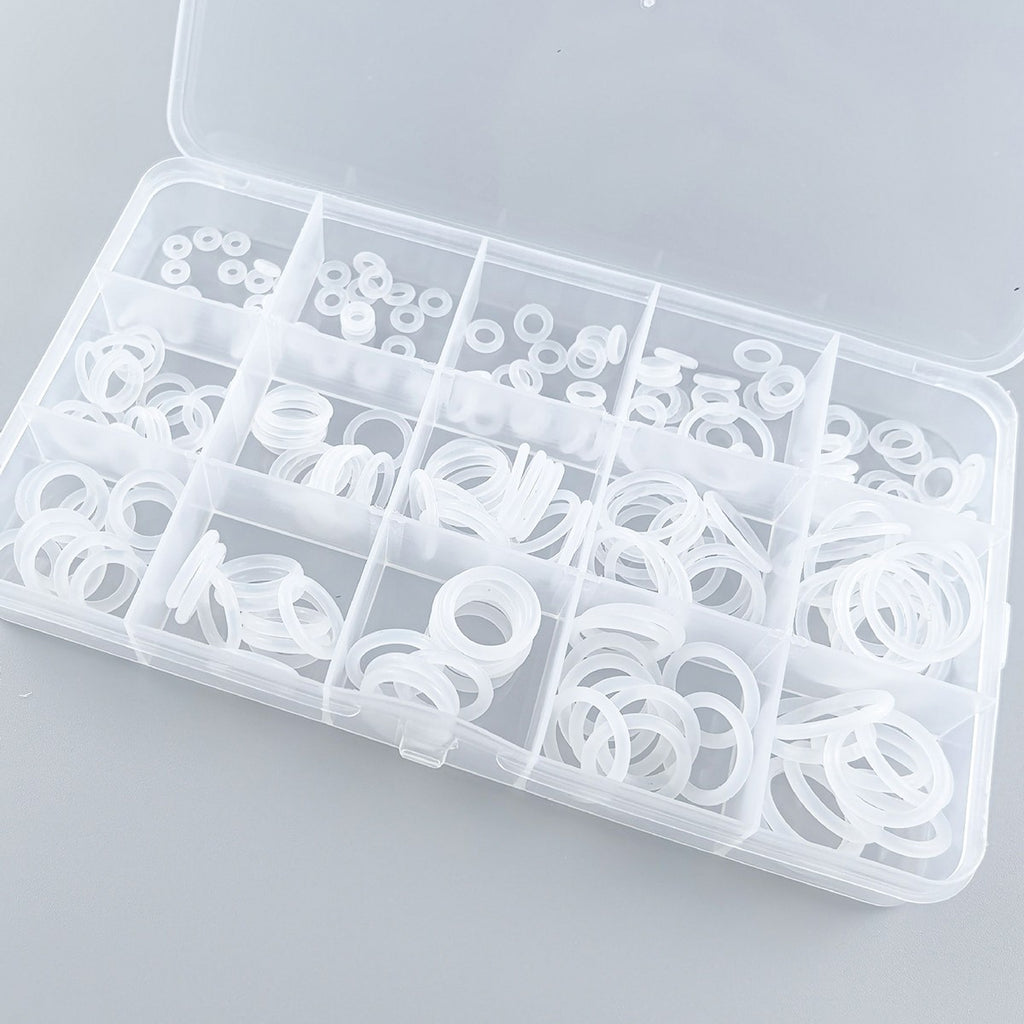 225 PCS Clear Food Grade Silicone O Rings Rubber Set o Ring Silicone Seal Kitnew