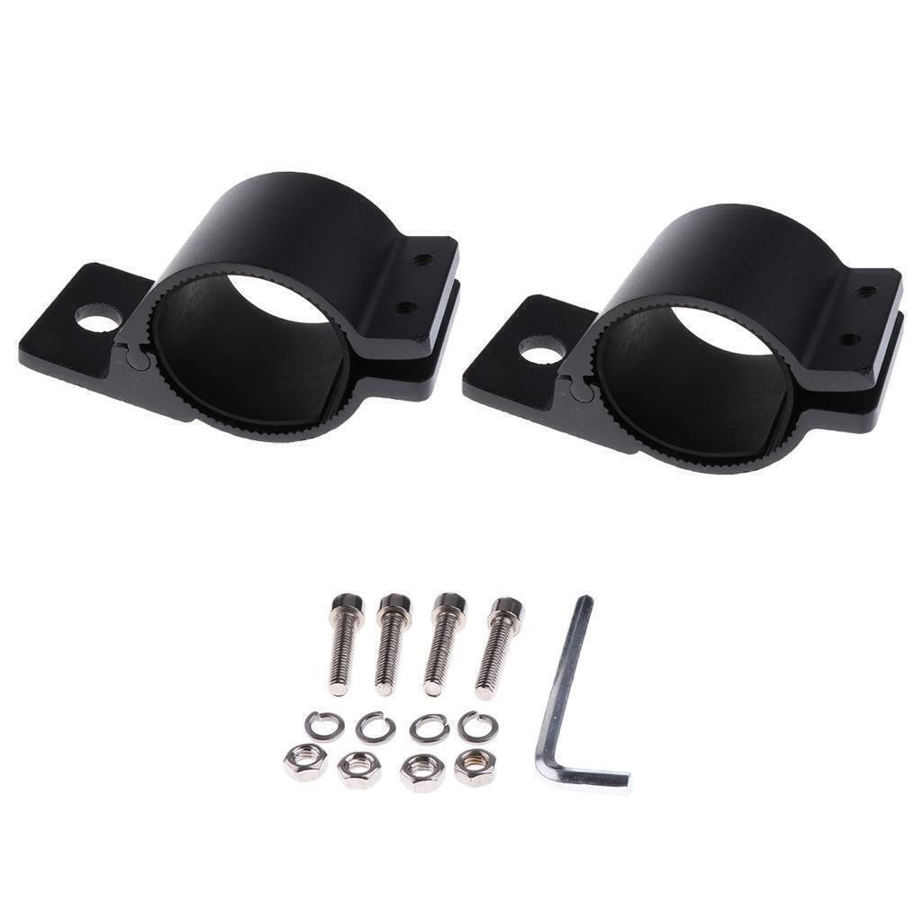 2x 60-65mm Tube Bull Roll Bar Antenna Spot Light Mount Bracket black UK