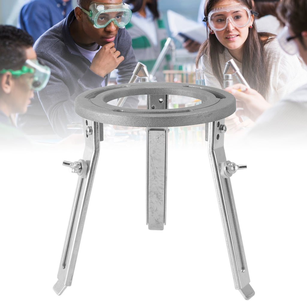 Oil Burner Tripod Stand Iron Adjustable Height Anti Slip Base Laboratory Hea NEW