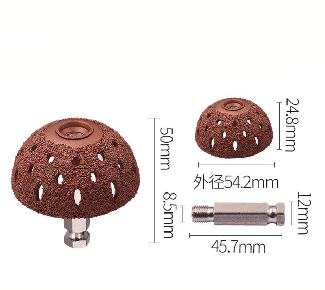 2 Set Tire Buffer Wheel Bowl Type Grinding Head Tungsten Steel Tire