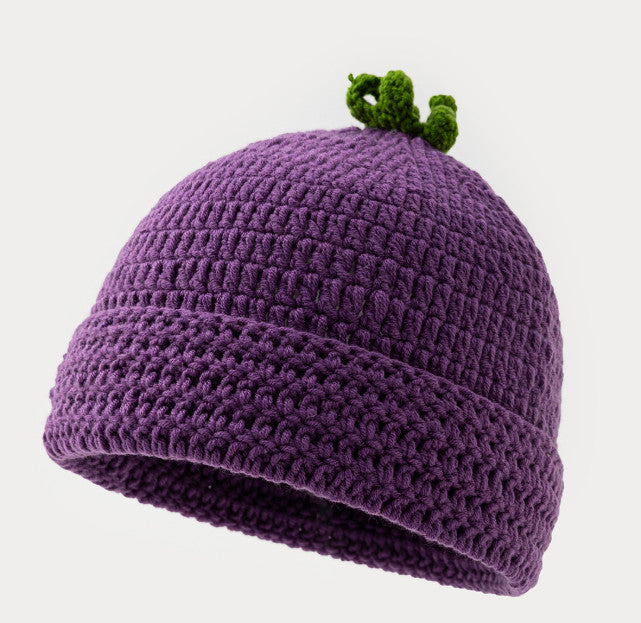 Hat Cotton Knitting Caps Adult Kids Quirky Vegetables