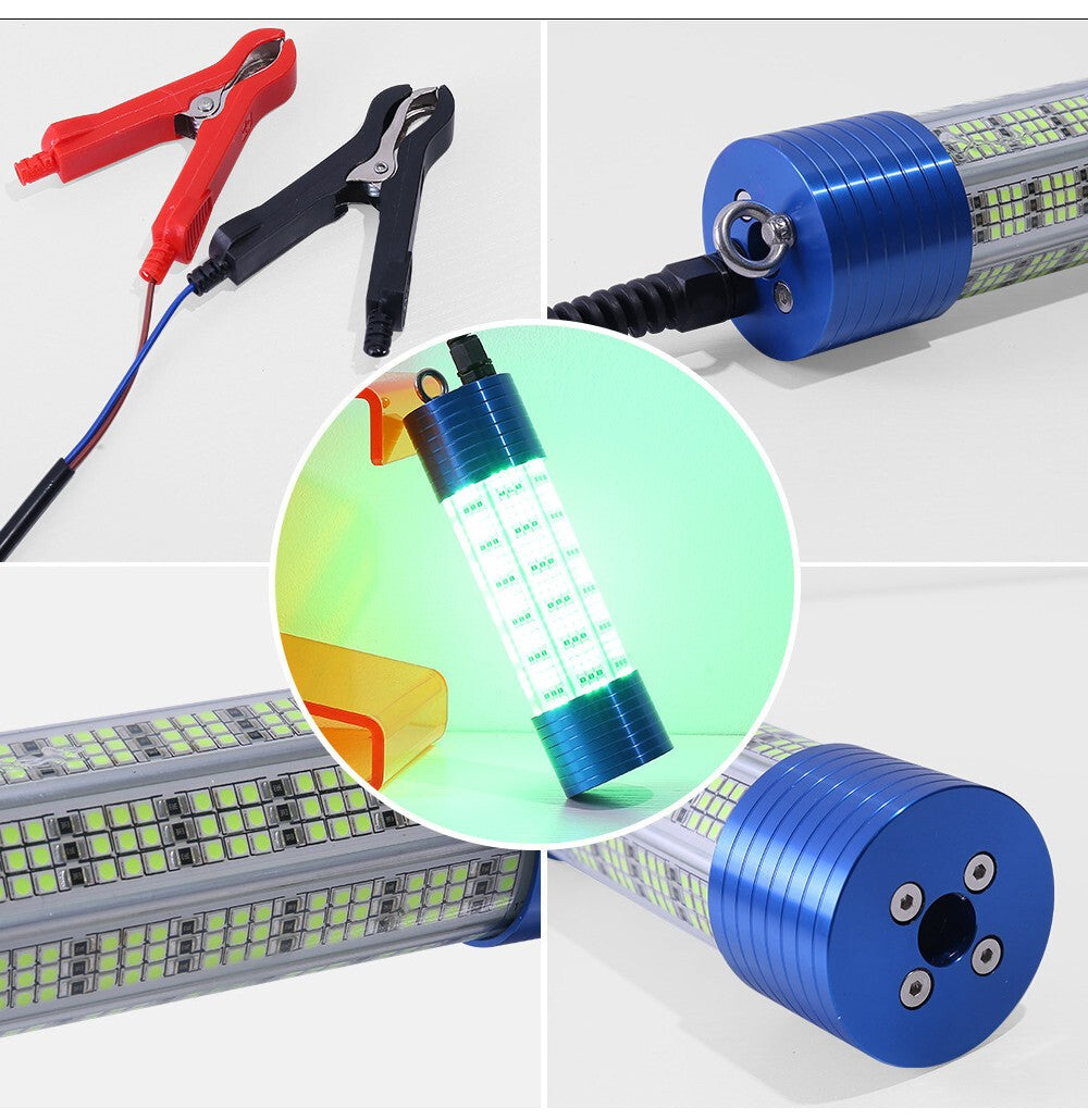 1PC Underwater Fishing Light DC12V 150W Green Blue LED Lure Bait Finder Lamp UK