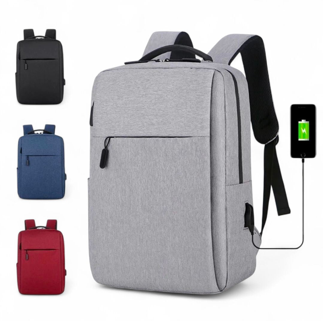 15.6" Laptop Backpack Waterproof USB Charging Port Business Travel School Bag