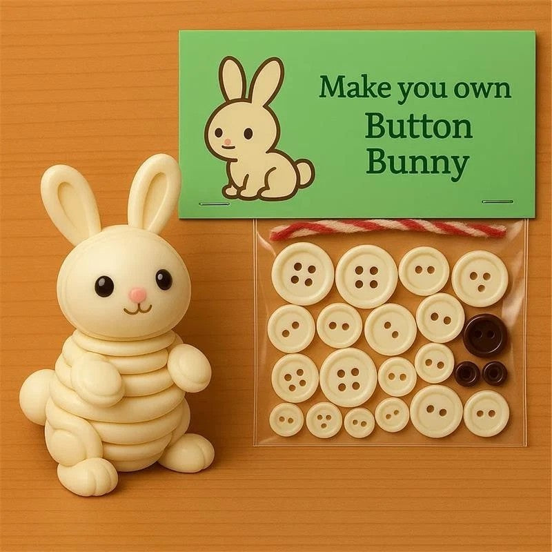 DIY Button Highland Cow Craft Kit, Fun Christmas Button Ornament Making Set Gift