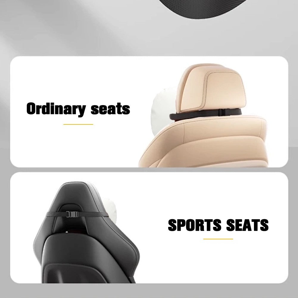 White Leather Car Seat Head Neck Rest Cushion Pad Headrest Pillow 1 piece
