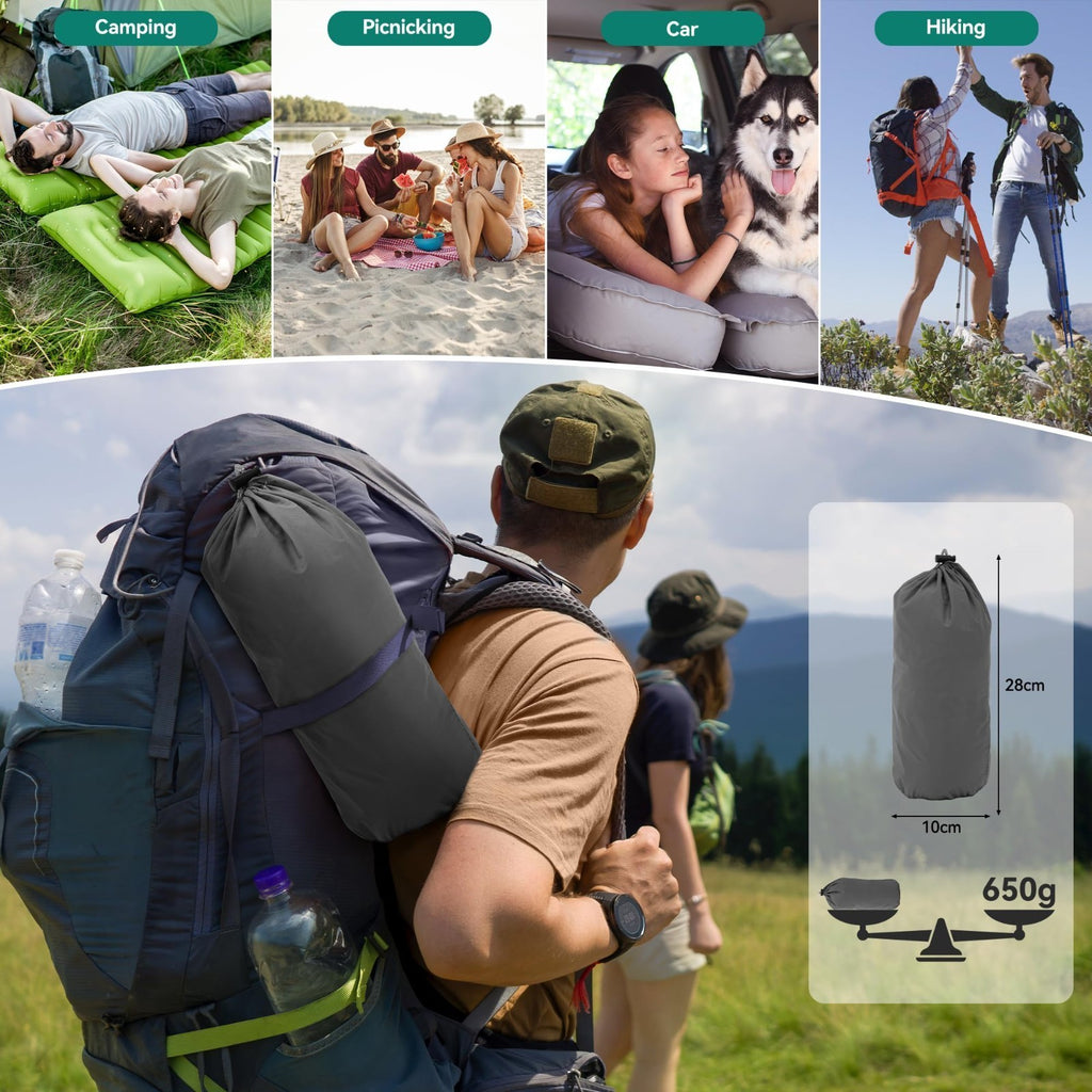 Inflatable Mat Camping Sleeping Self Inflating Air Bed Mattress built in Pump UK