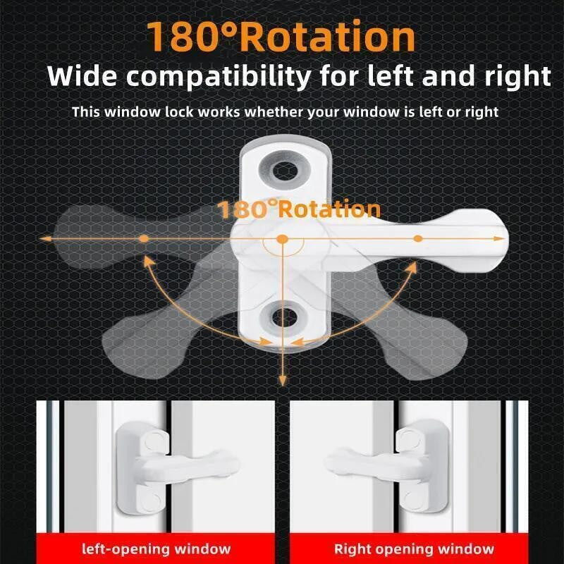 20PCS  White Window Safety Locks UPVC Door Sash Jammer Security Restrictor Lock