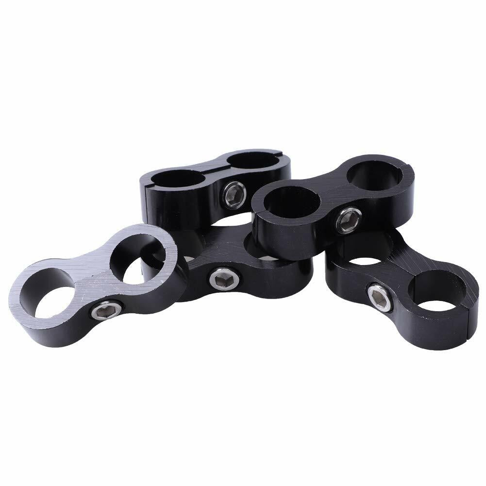 4 x AN6 6AN AN -6 Nylon Braided Stainless Fuel Oil Line Hose Separator Clamp