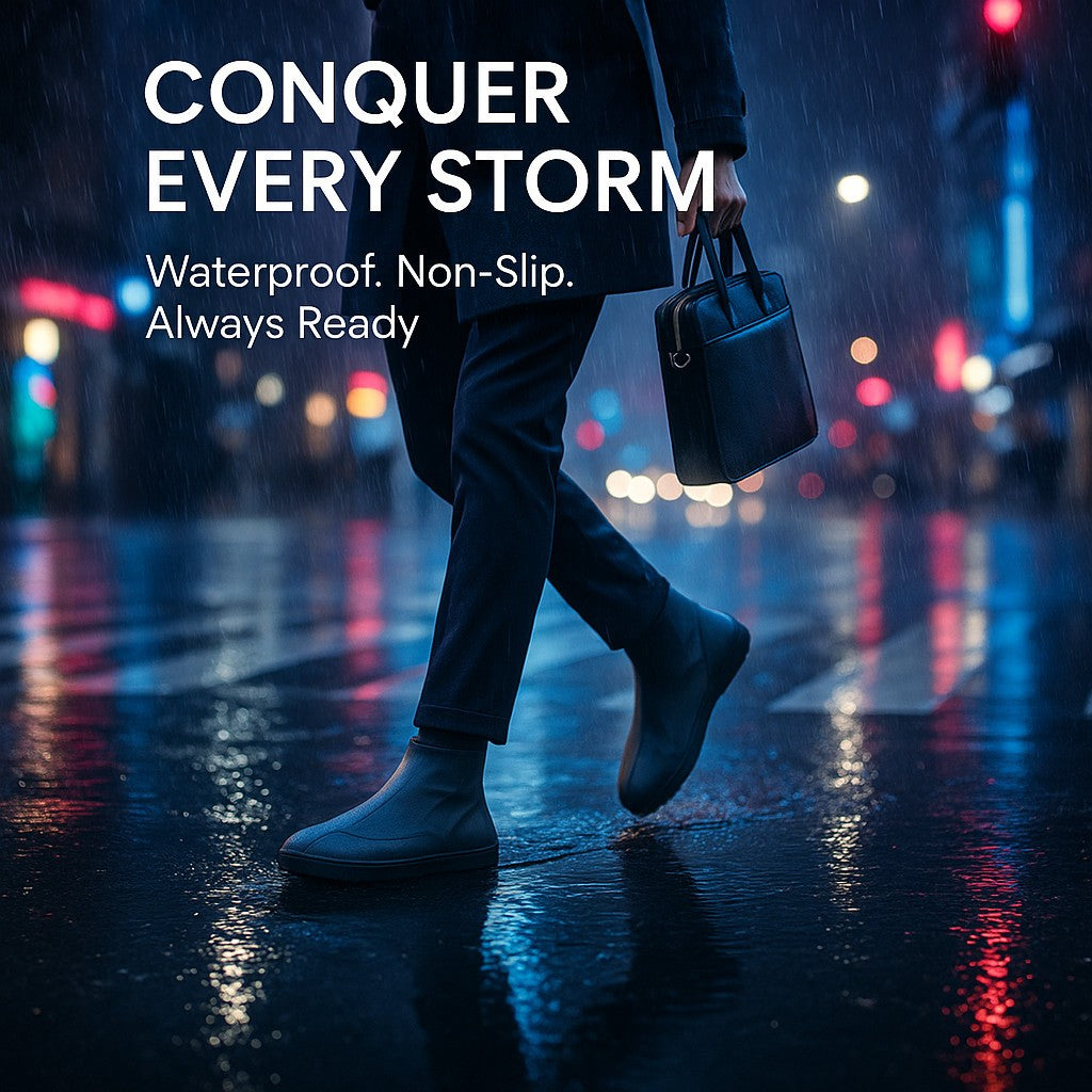 Waterproof Rain Shoe Covers – Non-Slip, Reusable Protective Outdoor Boot Covers