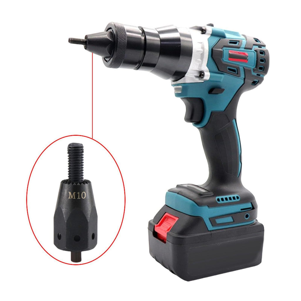 Cordless Rivet Nut Gun Pull Female Head M3 to M12 Riveting Tool Rivet Nut Insert