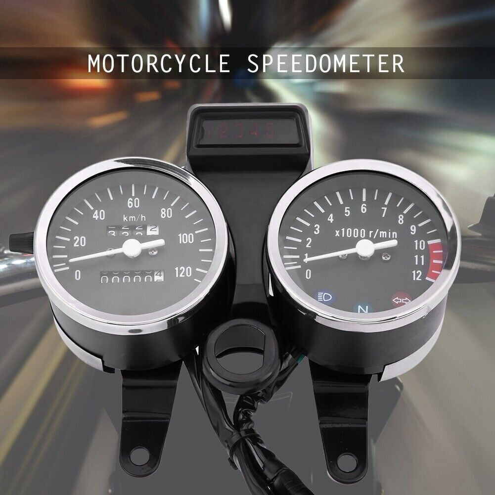 Motorcycle Modified LED Speedometer Odometer Tachometer Gauge for Suzuki GN125