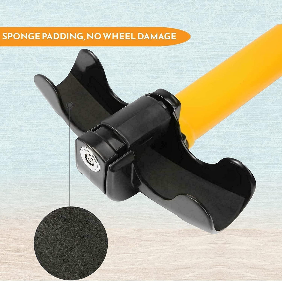 Universal Steering Wheel Lock for Cars Vans, Heavy Duty Anti-theft- 2 Keys