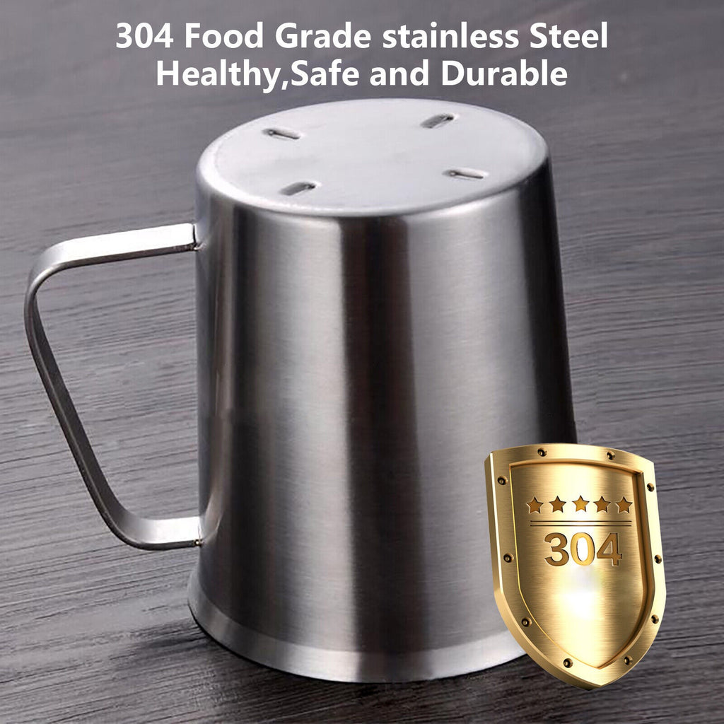 304 Stainless Steel Measuring Cup Jug Mug Cafe Home Kitchen Lab 0.5-2 Litre