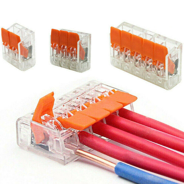 Wago 221 Electrical Connectors Wire Block Clamp Terminal Cable Reusable UK
