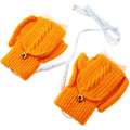 1 Pair of Portable Thermal Mitts Winter Warm Gloves Outdoor Heated Gloves