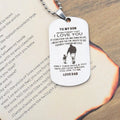 Father Son Pendant To My Son Never Forget That I Love You Dog Tag Necklace Gift