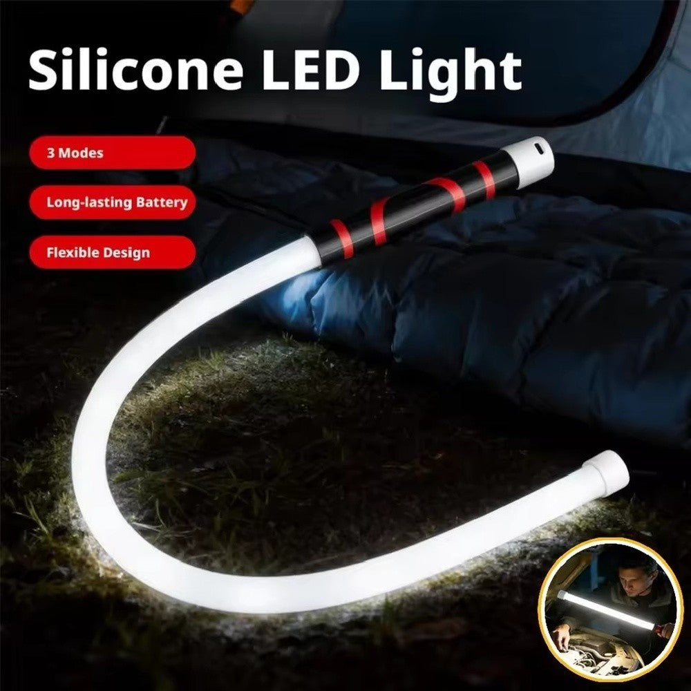 75.5cm Flexible LED Flashlight Stick Bendable Work Light With 3 Brightness Modes