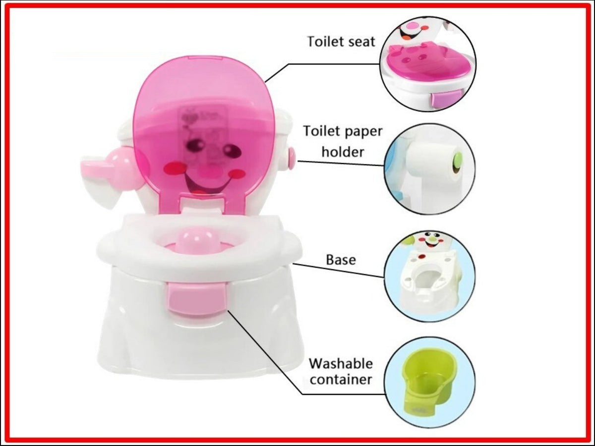 2 in 1 Kids Baby Toilet Seat Toddler Training Potty Trainer Safety Chair Urinal