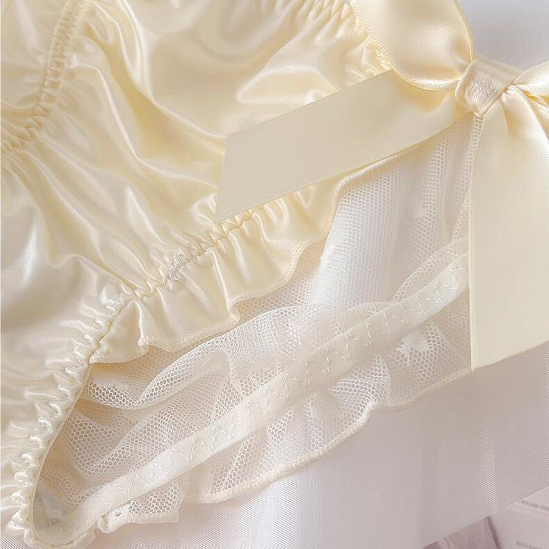 5 Pack Sexy Womens Satin Knicker Panties See Through Sheer Underwear Lingeries