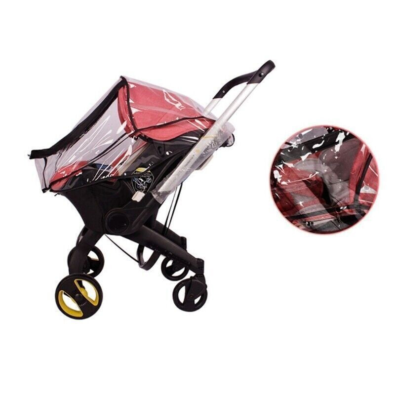 Transparent Baby Car Seat Rain Cover for Doona Stroller Travel Carrier Accessory