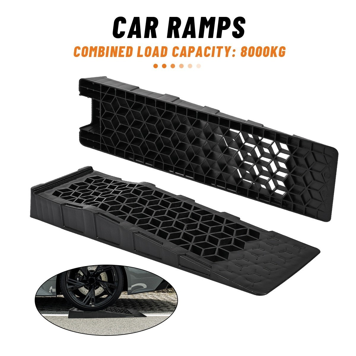 Heavy Duty 5 Ton Low Rise Car & Van Ramps Plastic Strong & Heavy Duty Pair New