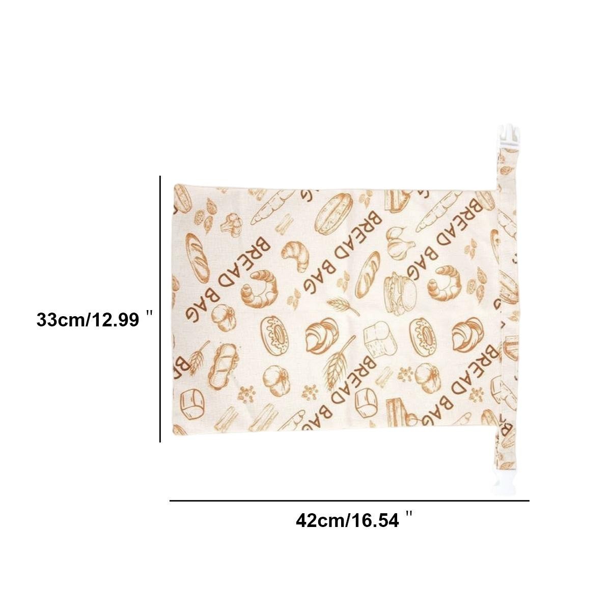 Beeswax Reusable Food Storage Bag Fresh Keeping Bread Pouch 42*33cm Kitchen Use
