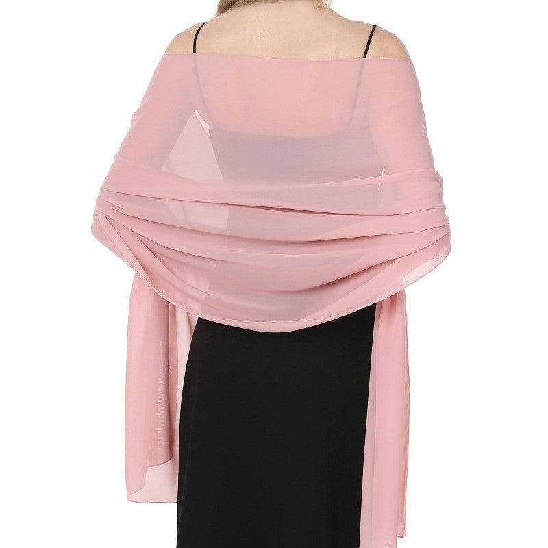 Chiffon Scarf - Lightweight Evening Gown Accessory Wedding Shawl for Women