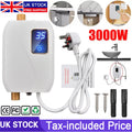 Electric Tankless Instant 3KW Hot Water Heater Under Sink Tap Kitchen BathRoom