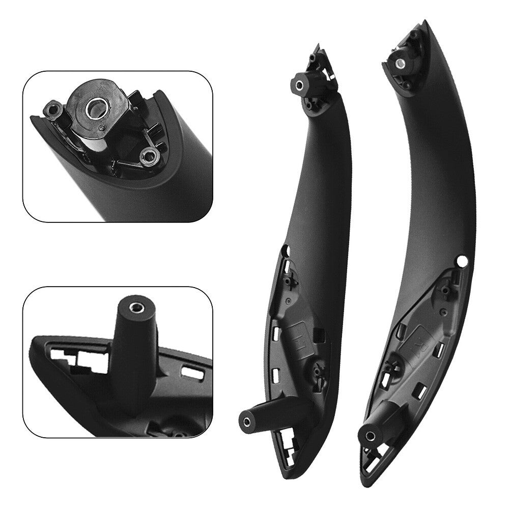 2x Front Left&Right Pull Handle Black Inner Trim Doors For BMW F30 F32 F80 12-17