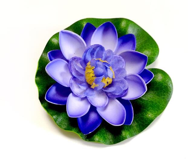 5X 10cm Artificial Lotus Water Lily Flowers Floating Pool Pond Plant Decor UK