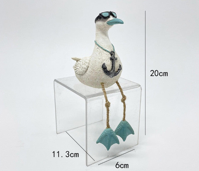 Seagull Fun Bathroom Ornament Home Decor 20*6*11.3CM