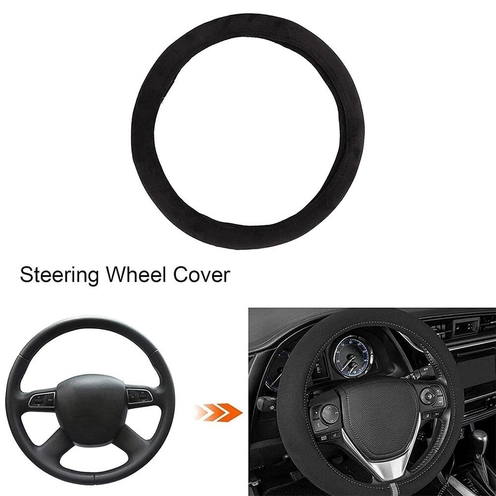 12V Universal Heated Car Steering Wheel Cover Protector Winter Hand Warmer 38 CM