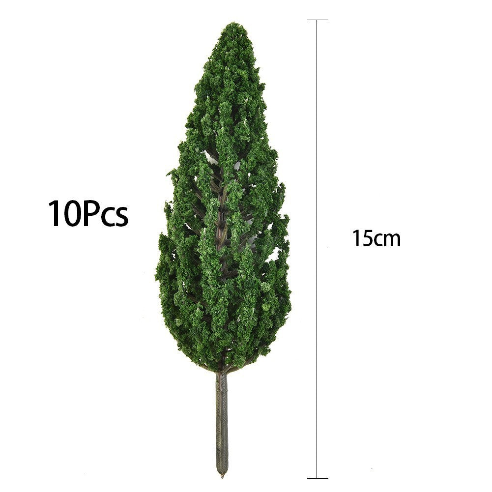 10Packs Model Pine Trees Green Plastic For O G Scale Railway Scenery Layout 15cm
