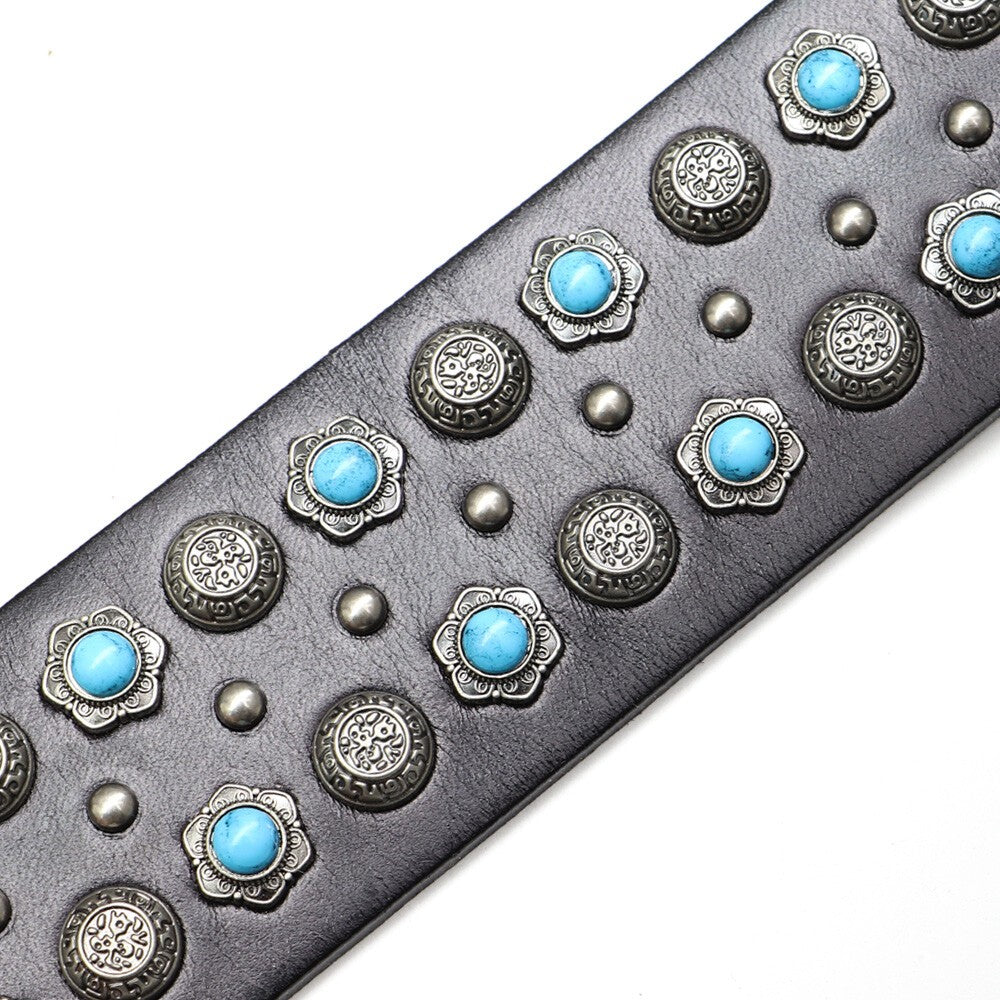 STUDDED DOG COLLAR STRONG BIG DOG COLLARS STAFFY PITBULL HEAVY DUTY L/XL