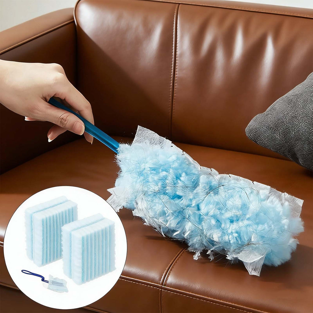Flash Dust Magnet Fluffy Duster Kit with Extendable Long Handle + 50 Refills