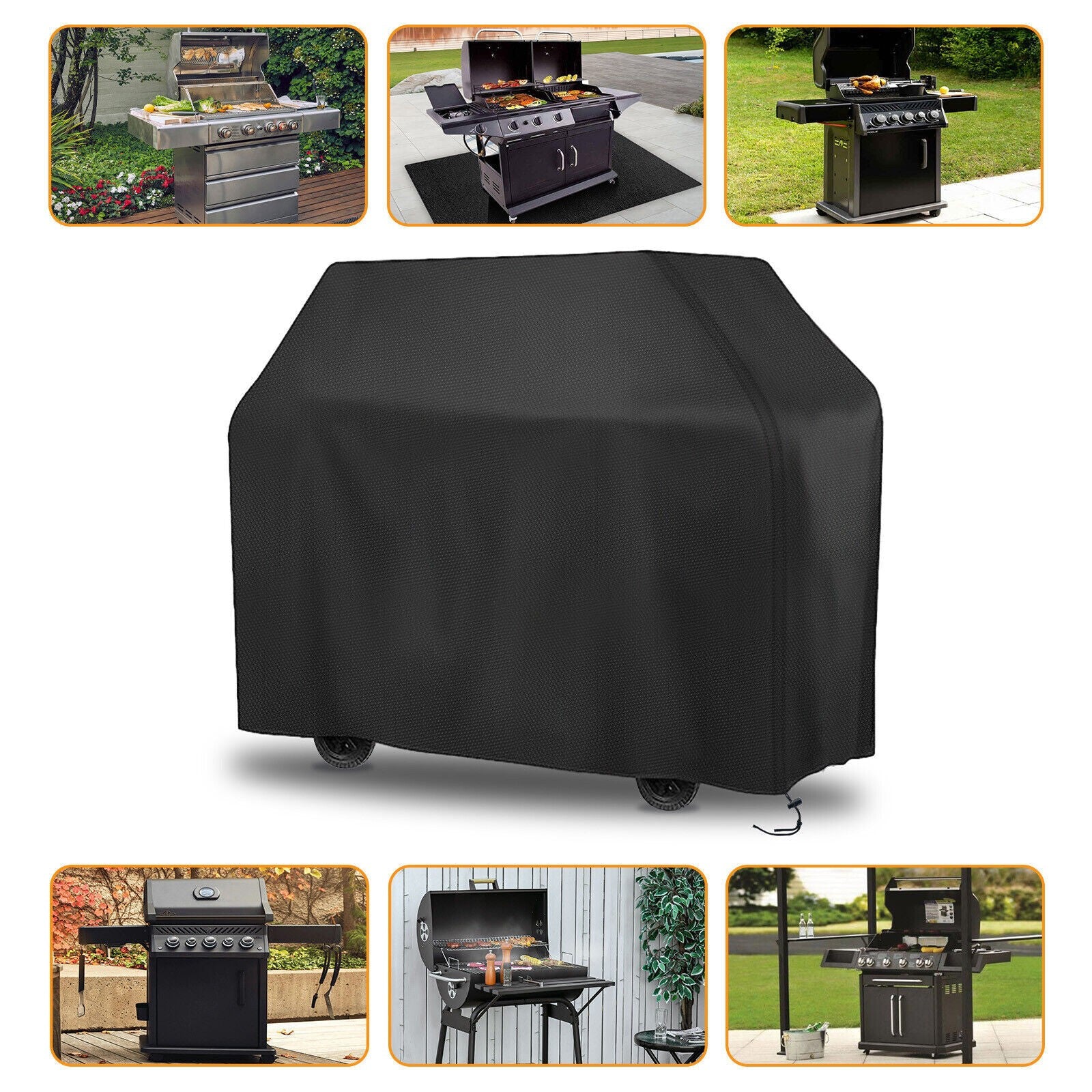 210D Heavy Duty BBQ Cover Waterproof Patio Barbecue Grill Outdoor 2 3 4 Burner