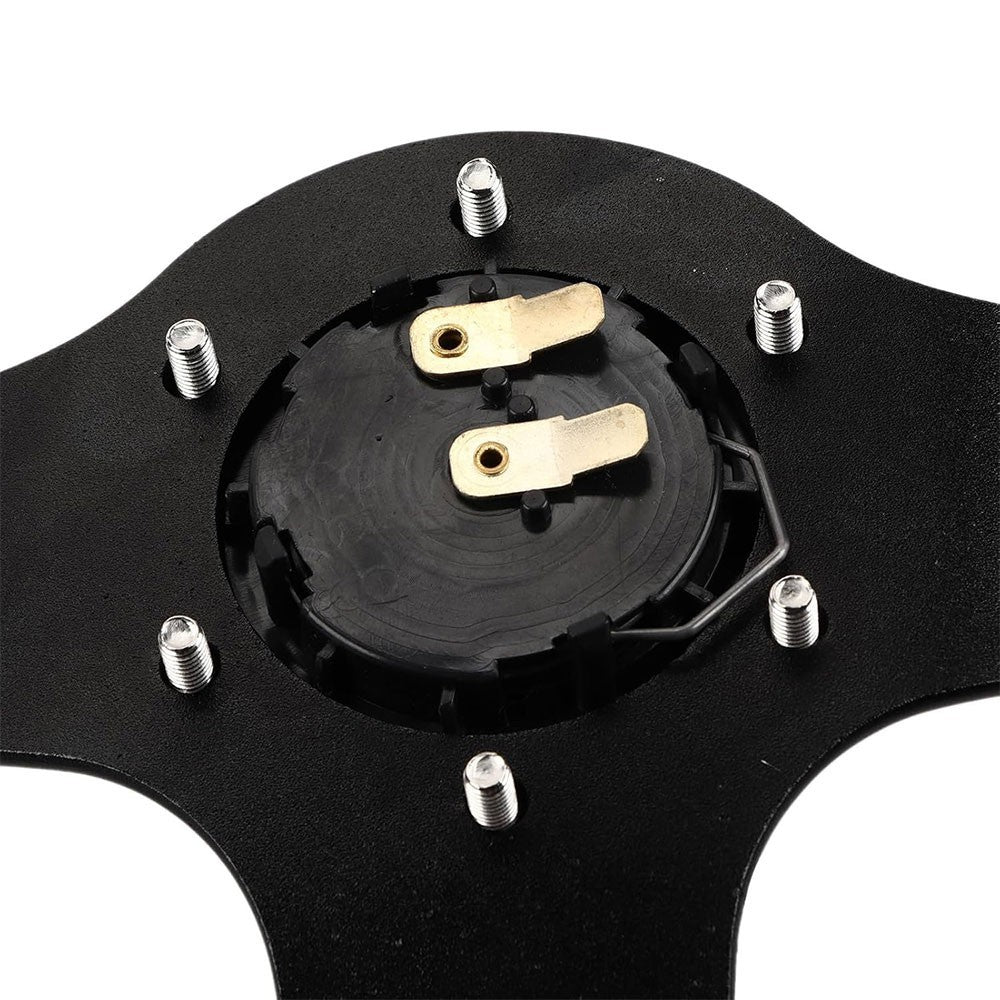 6 Bolt Steering Wheel 350mm Black Suede Fits for Race Rally Road Deep Dished UK