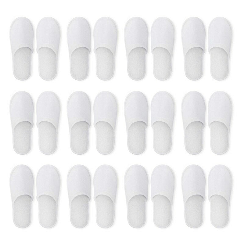 100 Pairs Spa Hotel Guest Slippers Close Toe Towelling Disposable Terry