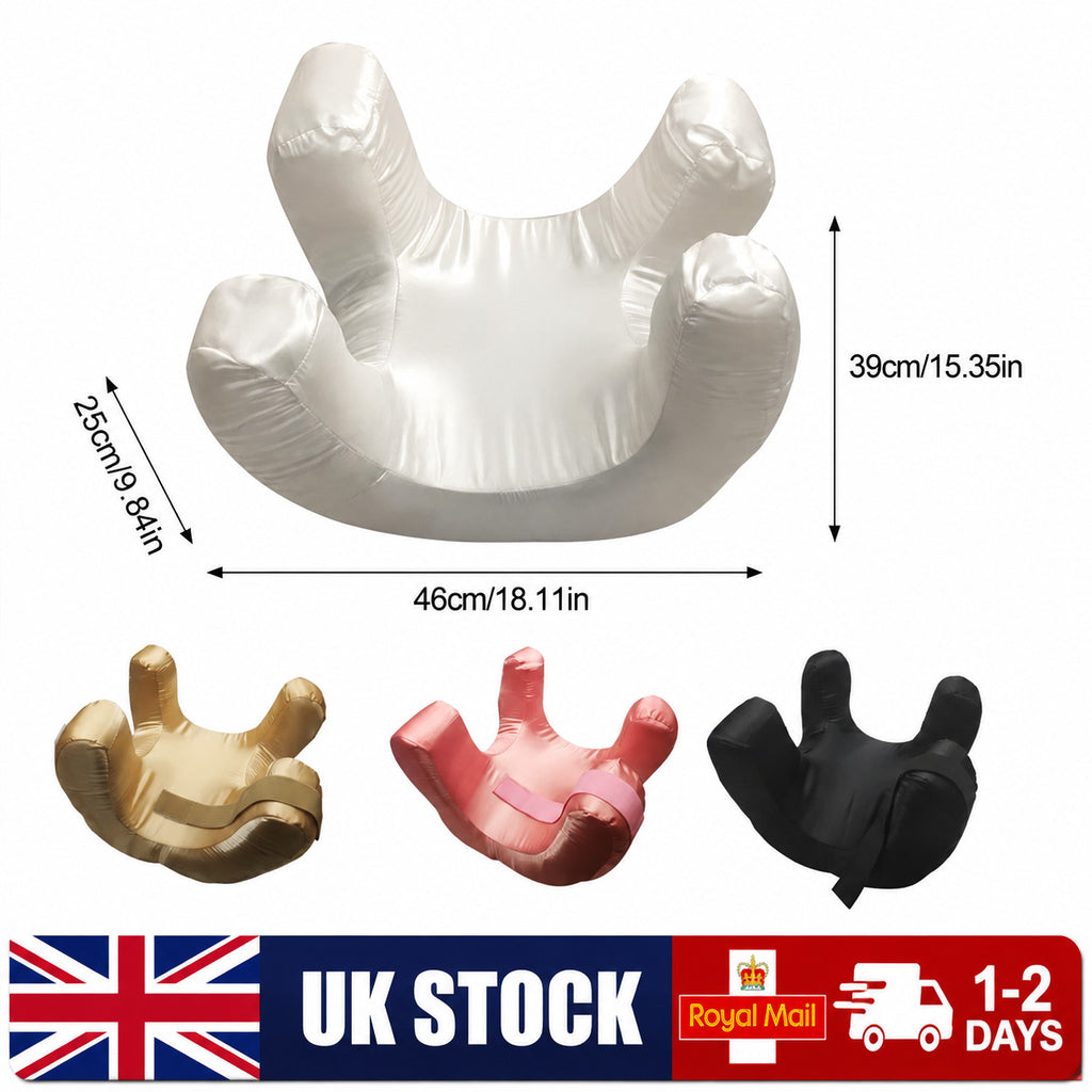 Face Pillow+Free White Satin Pillowcase Beauty Sleep, Anti Wrinkles-Aging UK Hot
