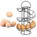 Black kitchen Storage Spiral HELTER SKELTER Egg Rack Stand Can Hold 18 Eggs