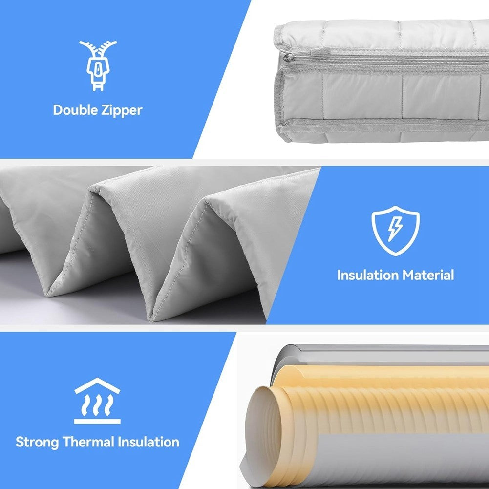Portable Air Conditioner Hose Cover, Zipper Insulated AC Hose Sleeve for6517