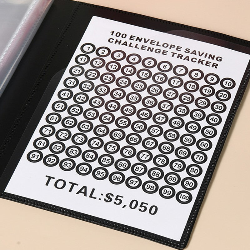 100 Envelope Challenge Binder Cash Savings Challenge Book Saving Money Envelope