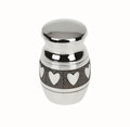 Silver Cremation Urn for Human Ashes Adult Funeral Urn Handcrafted Container